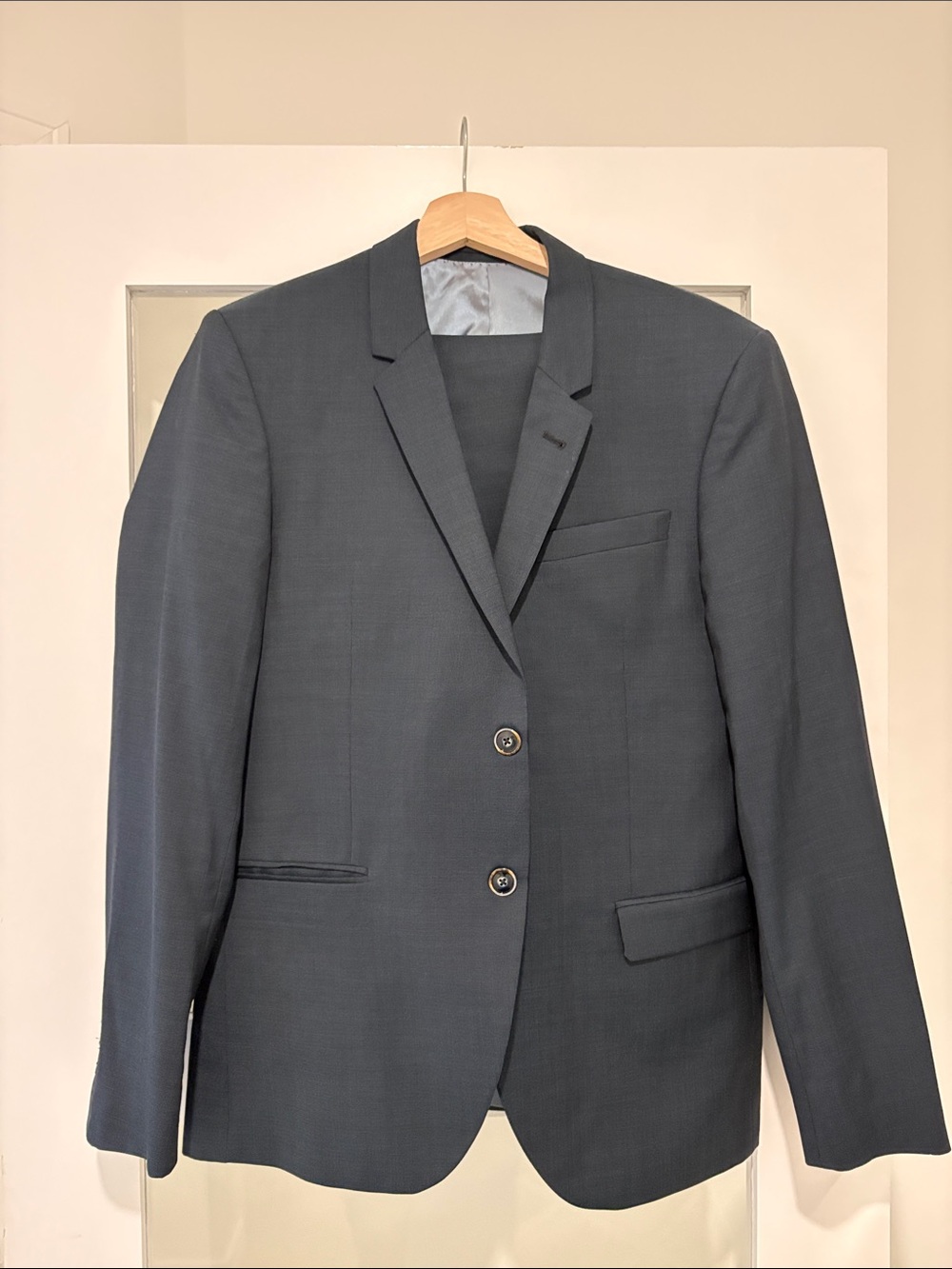 Mens Dark Green Suit - Tailored Two-Button Jacket